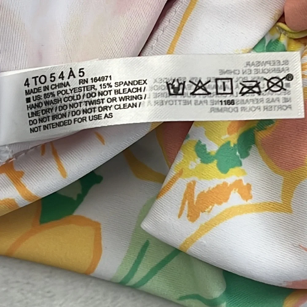 NWT Janie & Jack‎ 4-5 Years Bowtie G Multi Yellow Orange White Floral Swim Hat